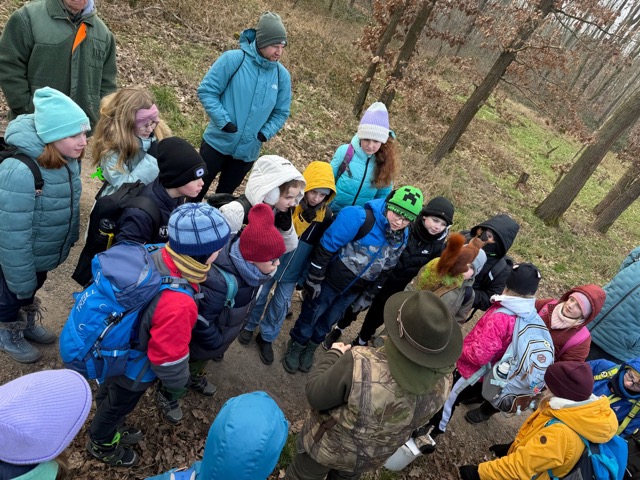Kindergruppe bei der Waldschule in der Noitzscher Heide