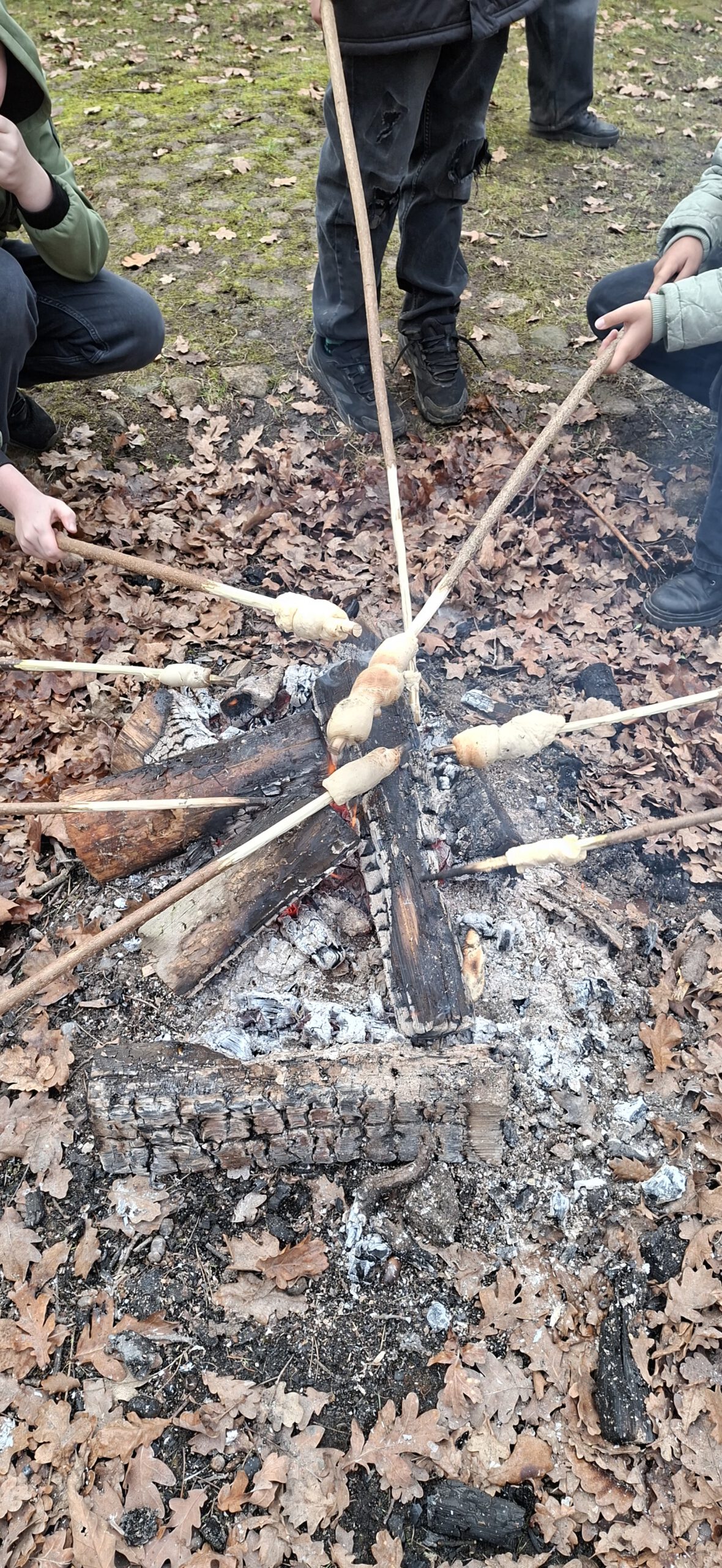 Knüppelkuchen bei der Waldschule